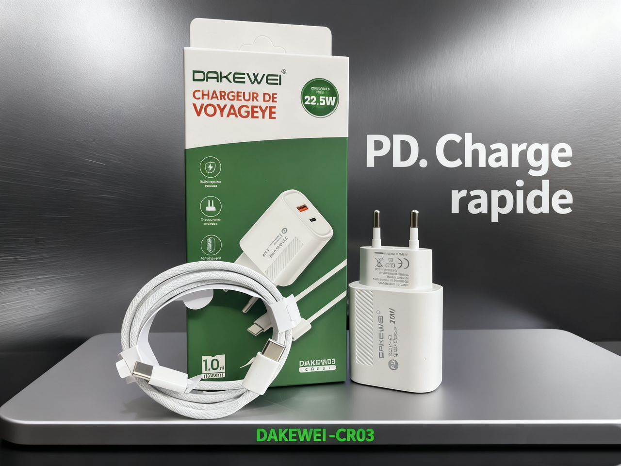 Chargeur Rapide DAKEWEI CR03 – 22.5W (PD Fast Charge)