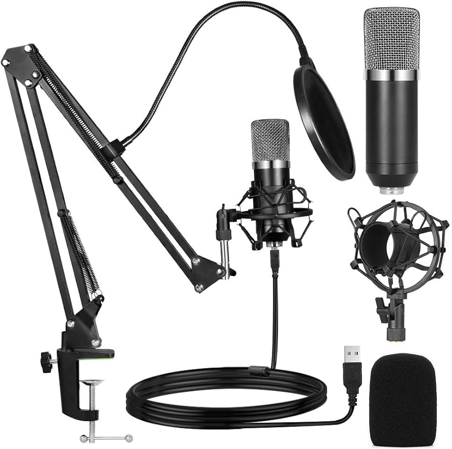 Microphone Professionnel USB – Kit Complet de Studio